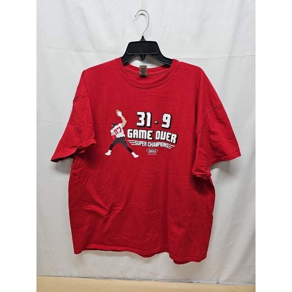 Gildan Red Super Bowl Lv 55 Kansas Chiefs T-Shirt Tampa Bay Buccaneers Smack 2xl - Picture 2 of 13